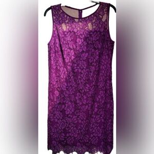 Lauren by Ralph Lauren purple lace dress